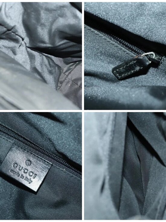Share GUCCI GG Canvas Backpack Nylon Black Silver 003 main image 7